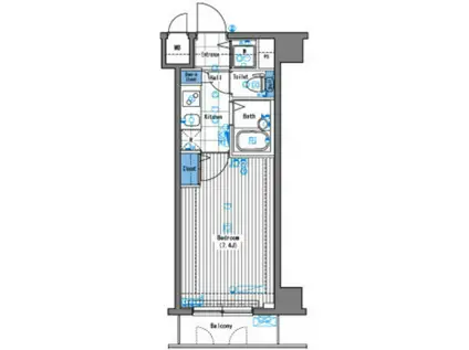 グランド・ガーラ三田(1K/3階)の間取り写真