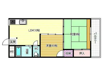 アマルフィ(2LDK/2階)の間取り写真
