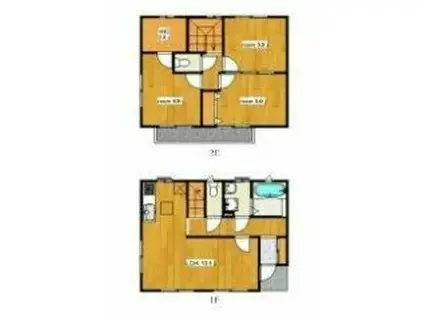 リヴィエール旭町(3LDK/1階)の間取り写真