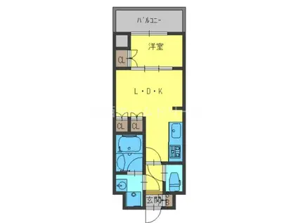 ウエリスアーバン守口(1LDK/6階)の間取り写真