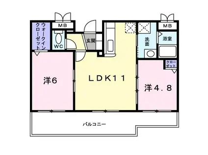カーサヴィオラ(2LDK/3階)の間取り写真