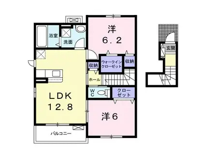リシアンサス(2LDK/2階)の間取り写真