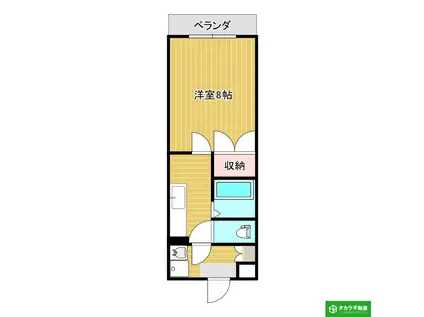 シティハイツ21(1K/4階)の間取り写真