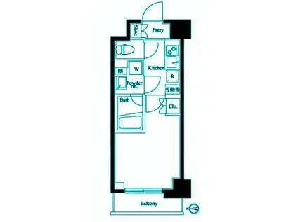 ハーモニーレジデンス武蔵小杉シャープ002(1K/7階)の間取り写真