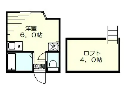 ユナイト屏風浦バジリカータ(ワンルーム/1階)の間取り写真