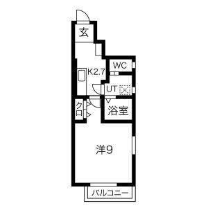 JR東北本線 花巻駅 徒歩37分 2階建 築4年(1K/1階)の間取り写真
