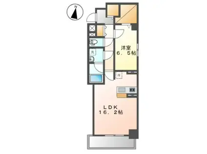 レジデンス京町通(1LDK/2階)の間取り写真