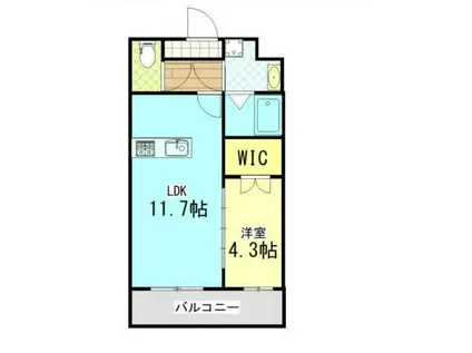 インコントラーレ(1LDK/3階)の間取り写真
