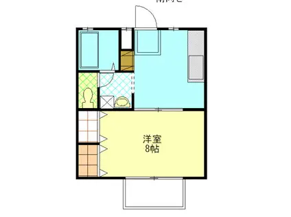 トゥインクル・スター(1K/2階)の間取り写真