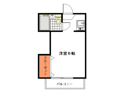 シャインシティ54(1K/3階)の間取り写真