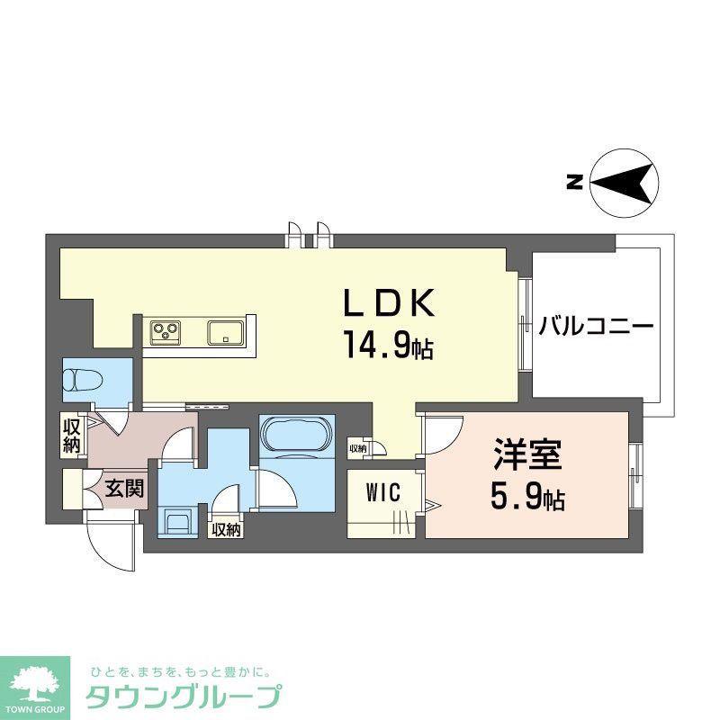 センターレジデンス グランデ(1LDK/1階)の間取り写真