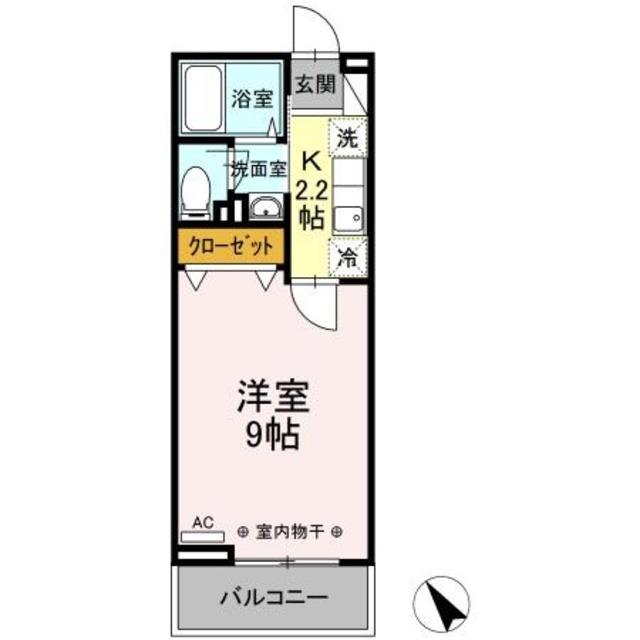 レジデンス甲州街道 I(1K/3階)の間取り写真
