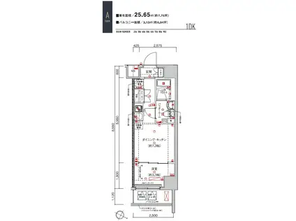 SAKURA AXIS NAKAITABASHI(1DK/4階)の間取り写真