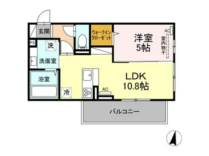 ルリエテール(1LDK/3階)の間取り写真