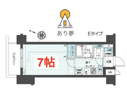 フェニックス横濱井土ヶ谷(1K/5階)の間取り写真