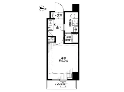 プレール・ドゥーク東陽町II(1K/6階)の間取り写真