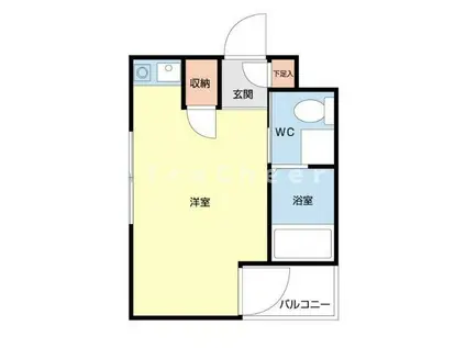 柏IIIハイム(ワンルーム/1階)の間取り写真