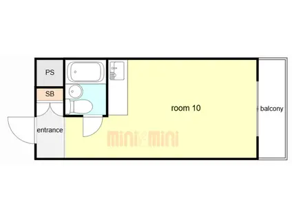 ラ・ヴェリタ武庫川(ワンルーム/4階)の間取り写真