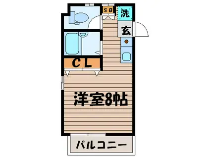 ドルフ駒込(ワンルーム/1階)の間取り写真