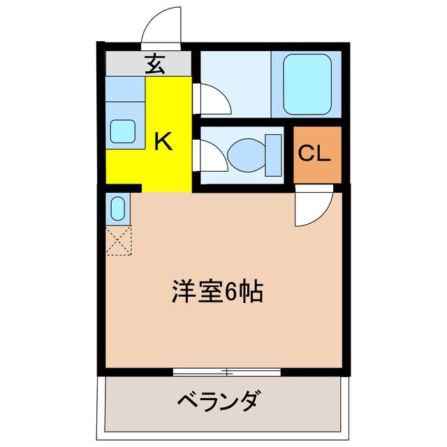 JEWEL(ワンルーム/3階)の間取り写真