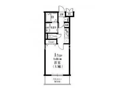 シティパレスさがみ野NO.10(1K/1階)の間取り写真