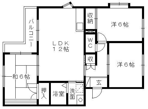 コンシェール山手II(3LDK/1階)の間取り写真