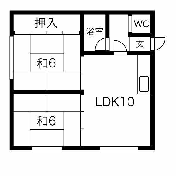 パークマンション佐々木(2LDK/3階)の間取り写真