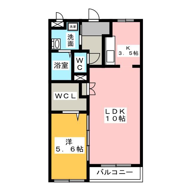 クローカスIV(1LDK/1階)の間取り写真
