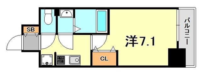 フレシール昭和通(1K/2階)の間取り写真
