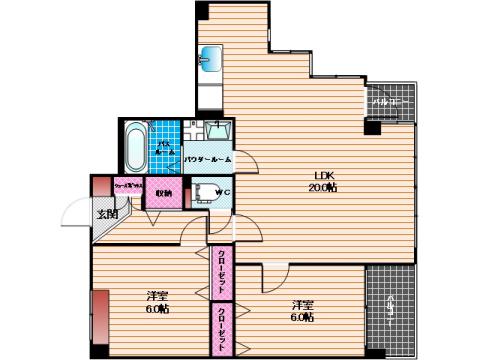 コンフォート アイケイ(2LDK/4階)の間取り写真
