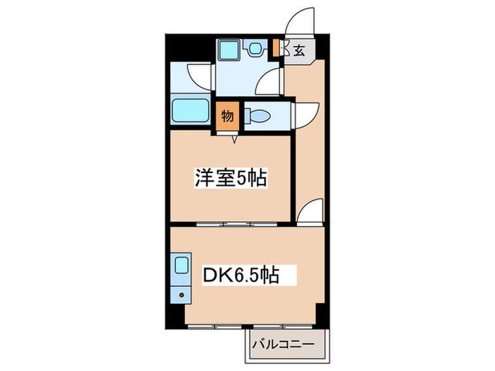 MJYサンズ(1DK/2階)の間取り写真