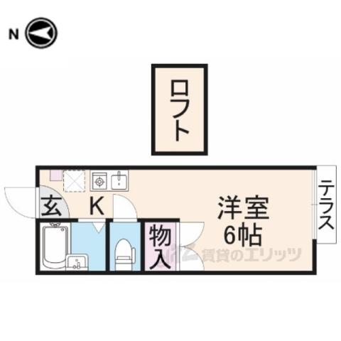 JUNⅠ(ワンルーム/1階)の間取り写真