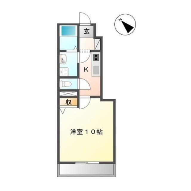 T-FLAT A(1K/1階)の間取り写真