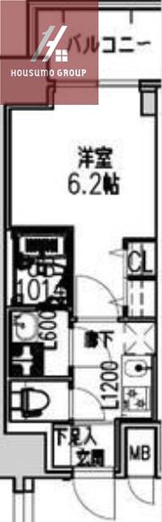 S-RESIDENCE布施AVENTRA(1K/12階)の間取り写真