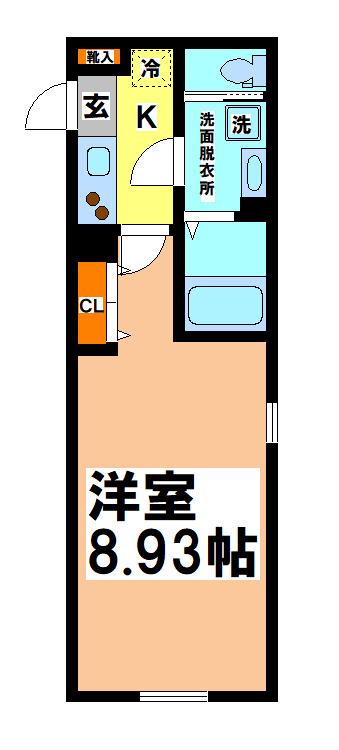 GATE RESIDENCE MITAKA(1K/2階)の間取り写真