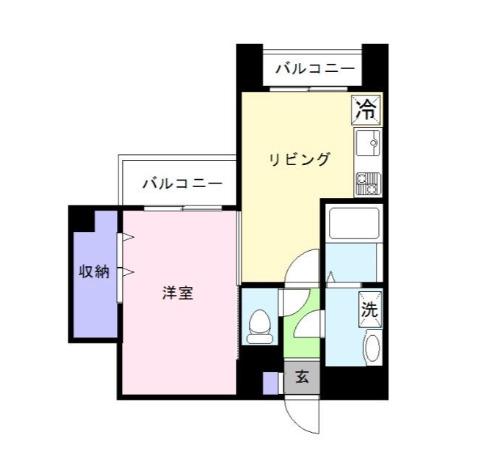 FLEX久留米駅前(1LDK/7階)の間取り写真