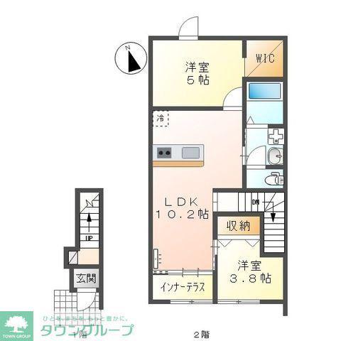 ファームベジタ(2LDK/2階)の間取り写真
