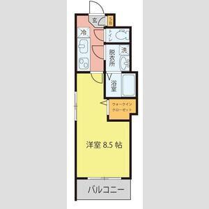 ココリ柏木(1K/3階)の間取り写真