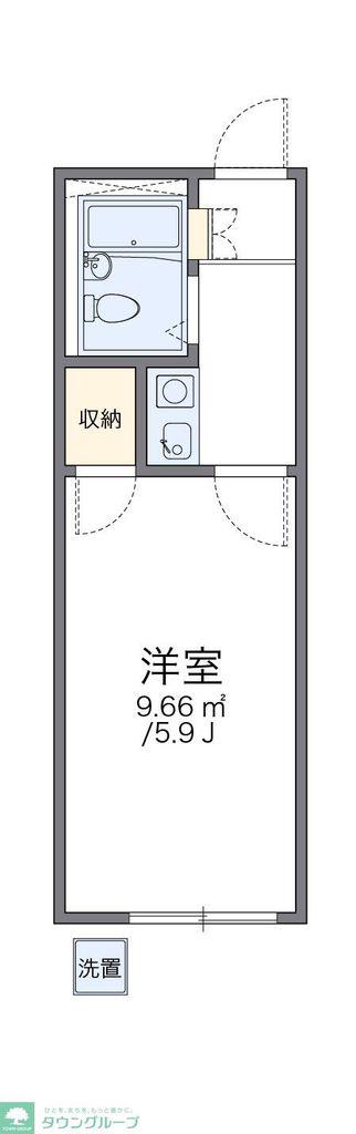 レオパレス天沼(1K/1階)の間取り写真