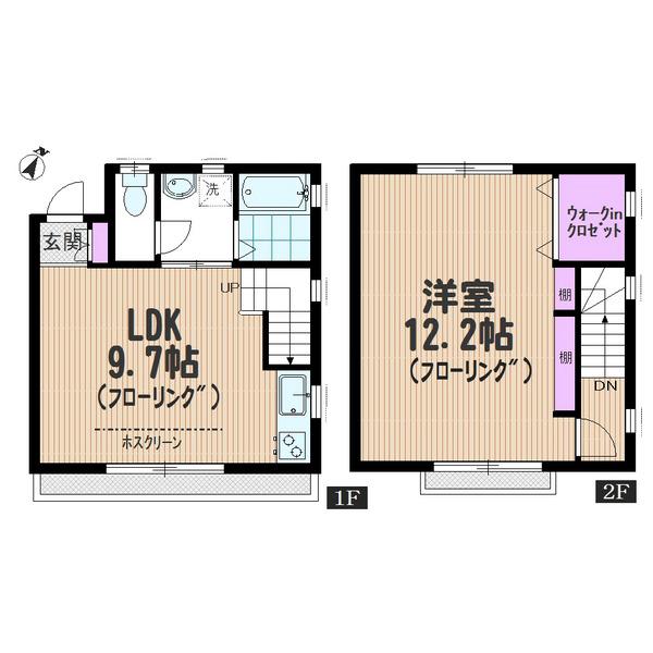 ガーデンヒルズ(1LDK/1階)の間取り写真