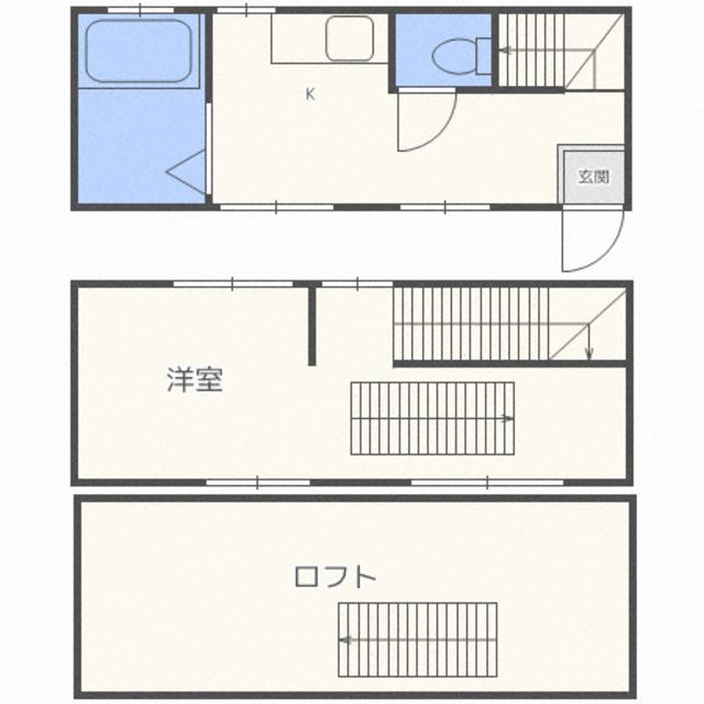 ルナパークセブン(1K/1階)の間取り写真