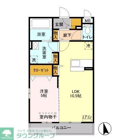 クラール/サンローブ クラール(1LDK/3階)の間取り写真