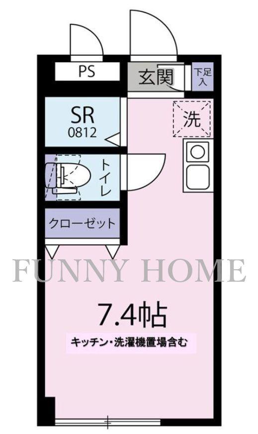 コーポYOU(ワンルーム/1階)の間取り写真