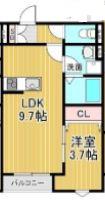 LA-CREA LKS(1LDK/1階)の間取り写真