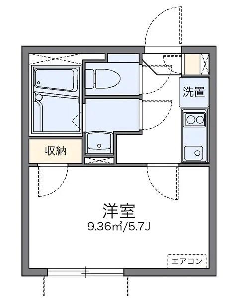 レオネクストロリエンテ(1K/2階)の間取り写真