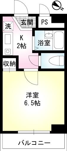 エステート岡野(1K/3階)の間取り写真