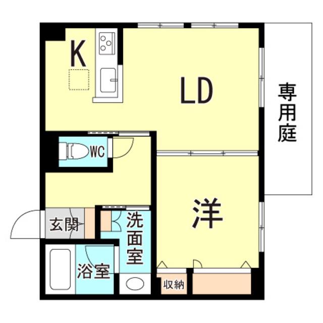 SHA MAISON GRAND LUCE(1LDK/1階)の間取り写真