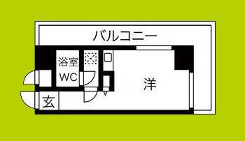 ダイアパレス谷町第三(ワンルーム/5階)の間取り写真