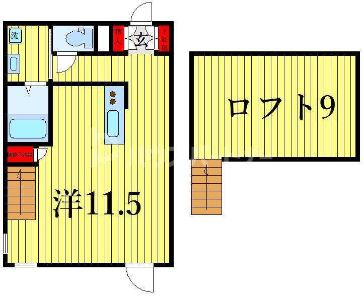 MAISON DE BEAUT(ワンルーム/1階)の間取り写真