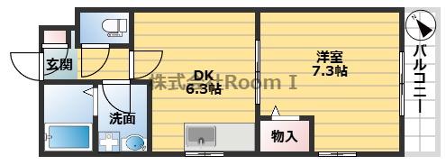 ロージエットコートII・旭化成ヘーベルメゾンHEBEL HAUS(1DK/1階)の間取り写真